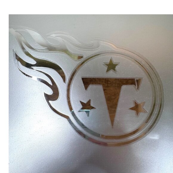 Tennessee Titans Etched Glass Panel Mirror NFL Man Cave Bar Wall Decor Art Fan - Picture 2 of 7
